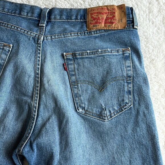 Levi's 501‎ XX Button fly Jean Shorts Y2K Retro 90’s size 34 - Picture 3 of 7
